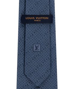 Uomo Louis Vuitton Cravatte E Fazzoletti Da Taschino | Cravatta Monogram Discrete Blu Marine