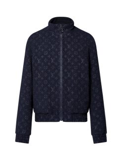 Uomo Louis Vuitton Capispalla E Cappotti | Giubbotto Con Zip In Lana Boucle Con Motivo Monogram