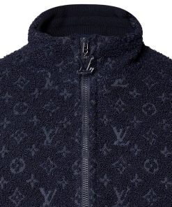 Uomo Louis Vuitton Capispalla E Cappotti | Giubbotto Con Zip In Lana Boucle Con Motivo Monogram