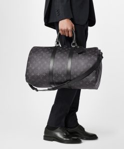 Uomo Louis Vuitton Borse Da Viaggio | Keepall Bandouliere 45