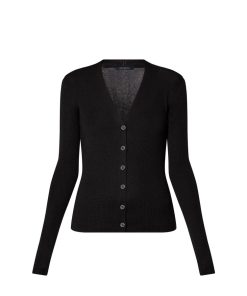 Donna Louis Vuitton Maglieria | Cardigan In Cachemire E Seta Noir