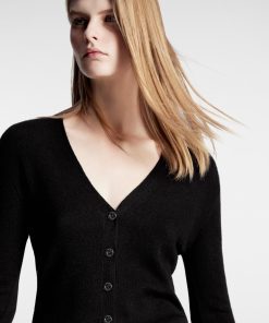 Donna Louis Vuitton Maglieria | Cardigan In Cachemire E Seta Noir