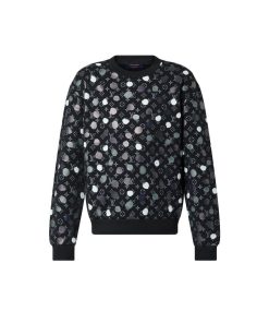 Uomo Louis Vuitton Maglieria E Felpe | Lv X Yk Girocollo Con Stampa Infinity Dots