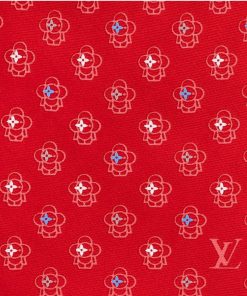 Uomo Louis Vuitton Cravatte E Fazzoletti Da Taschino | Cravatta Vivienne All Over Rosso Rubis