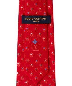 Uomo Louis Vuitton Cravatte E Fazzoletti Da Taschino | Cravatta Vivienne All Over Rosso Rubis