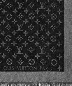 Donna Louis Vuitton Scialli E Stole | Scialle Monogram Shine Nero