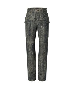 Uomo Louis Vuitton Pantaloni | Jeans Con Taglio Sartoriale E Motivo Monogram