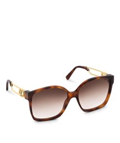 Donna Louis Vuitton Occhiali Da Sole | Occhiali Da Sole Lv Link Light Classic Square Light Tortoise