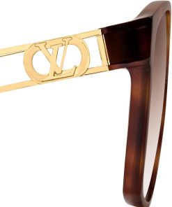 Donna Louis Vuitton Occhiali Da Sole | Occhiali Da Sole Lv Link Light Classic Square Light Tortoise