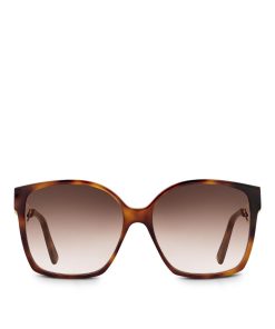 Donna Louis Vuitton Occhiali Da Sole | Occhiali Da Sole Lv Link Light Classic Square Light Tortoise