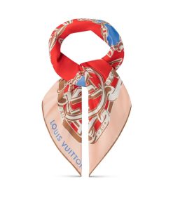 Donna Louis Vuitton Foulard In Seta E Bandeaux | Foulard Bejewelled 70 Poppy