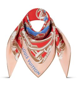 Donna Louis Vuitton Foulard In Seta E Bandeaux | Foulard Bejewelled 70 Poppy