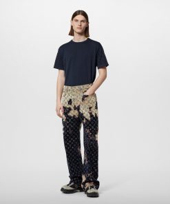 Uomo Louis Vuitton Pantaloni | Pantaloni In Denim Con Motivo Monogram