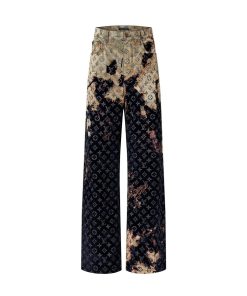 Uomo Louis Vuitton Pantaloni | Pantaloni In Denim Con Motivo Monogram