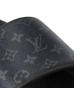 Uomo Louis Vuitton Sandali | Mule Waterfront Monogram Eclipse