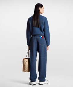 Donna Louis Vuitton Maglieria | Pantaloni Da Jogging In Maglia Effetto Denim