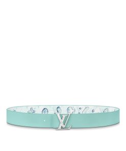 Uomo Louis Vuitton Cinture | Cintura Lv Aqua 40 Mm Reversibile