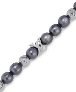 Uomo Louis Vuitton Bracciali | Bracciale Monogram Pearls Nero