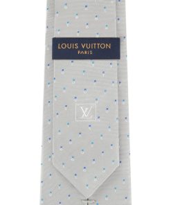 Uomo Louis Vuitton Cravatte E Fazzoletti Da Taschino | Cravatta Lv Spelling Light Grey