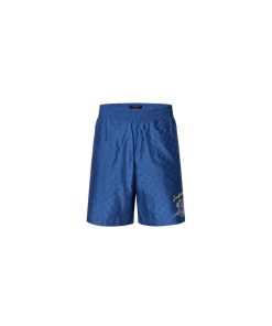 Uomo Louis Vuitton Costumi | Lv X Yk Shorts Da Surf Con Motivo Monogram E Applicazioni Faces