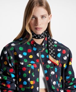 Donna Louis Vuitton Foulard In Seta E Bandeaux | Lv X Yk Bandeau Painted Dots Monogram Bb Noir