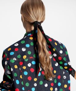 Donna Louis Vuitton Foulard In Seta E Bandeaux | Lv X Yk Bandeau Painted Dots Monogram Bb Noir