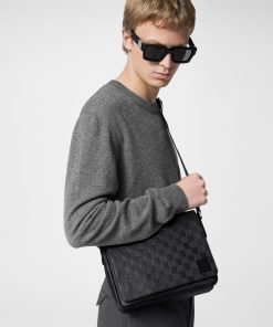 Uomo Louis Vuitton Collezione Damier | Borsa Messenger District Pm