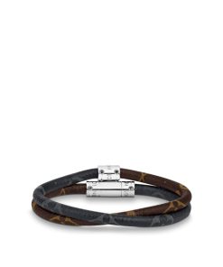 Uomo Louis Vuitton Bracciali | Bracciale Keep It Double Leather Marrone