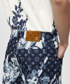 Uomo Louis Vuitton Pantaloni | Jeans Con Motivo Monogram Stampato