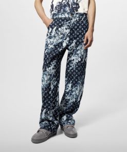 Uomo Louis Vuitton Pantaloni | Jeans Con Motivo Monogram Stampato