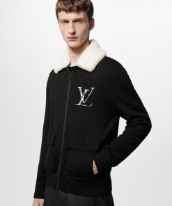 Uomo Louis Vuitton Capispalla E Cappotti | Giubbotto In Lana Con Colletto In Shearling