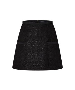 Donna Louis Vuitton Gonne E Shorts | Gonna In Tweed Con Tasche