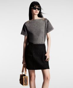 Donna Louis Vuitton Gonne E Shorts | Gonna In Tweed Con Tasche