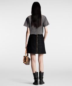 Donna Louis Vuitton Gonne E Shorts | Gonna In Tweed Con Tasche