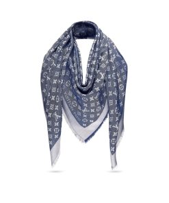 Donna Louis Vuitton Scialli E Stole | Scialle Monogram Denim Blu