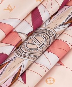 Donna Louis Vuitton Foulard In Seta E Bandeaux | Foulard Lv Map 70 Burgundy