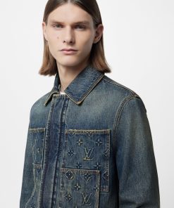 Uomo Louis Vuitton Capispalla E Cappotti | Giacca In Denim In Stile Workwear