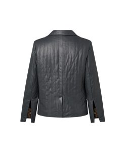 Donna Louis Vuitton Cappotti E Giacche | Blazer Boxy In Pelle Con Motivo Gessato