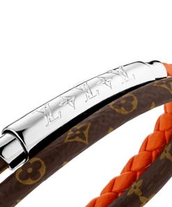 Uomo Louis Vuitton Bracciali | Bracciale Mng Double Spin Marrone