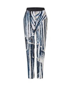 Donna Louis Vuitton Pantaloni | Pantaloni Con Motivo Animalier In Paillettes