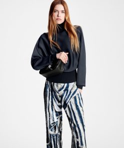 Donna Louis Vuitton Pantaloni | Pantaloni Con Motivo Animalier In Paillettes