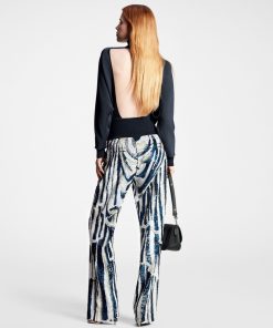 Donna Louis Vuitton Pantaloni | Pantaloni Con Motivo Animalier In Paillettes