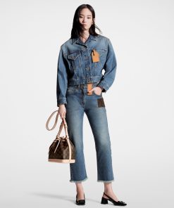 Donna Louis Vuitton Denim | Giacca In Jeans Stone-Washed