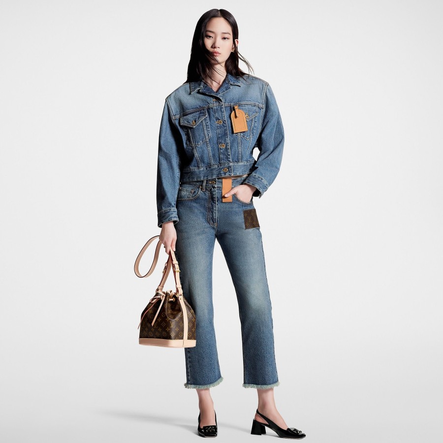 Donna Louis Vuitton Denim | Giacca In Jeans Stone-Washed