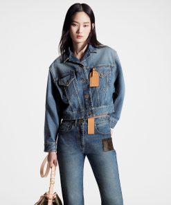 Donna Louis Vuitton Denim | Giacca In Jeans Stone-Washed