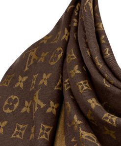 Donna Louis Vuitton Scialli E Stole | Scialle Monogram Denim Marrone