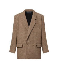 Donna Louis Vuitton Cappotti E Giacche | Blazer Doppiopetto Con Fantasia Principe Di Galles