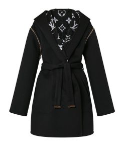 Donna Louis Vuitton Cappotti E Giacche | Cappotto A Vestaglia Reversibile Con Cappuccio E Zip Sulle Maniche