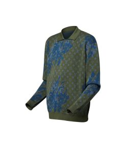 Uomo Louis Vuitton Maglieria E Felpe | Polo A Maniche Lunghe In Maglia Con Motivo Monogram