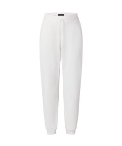 Uomo Louis Vuitton Pantaloni | Pantaloni Da Jogging In Pile Con Motivo Monogram Lvse Blanc Lait